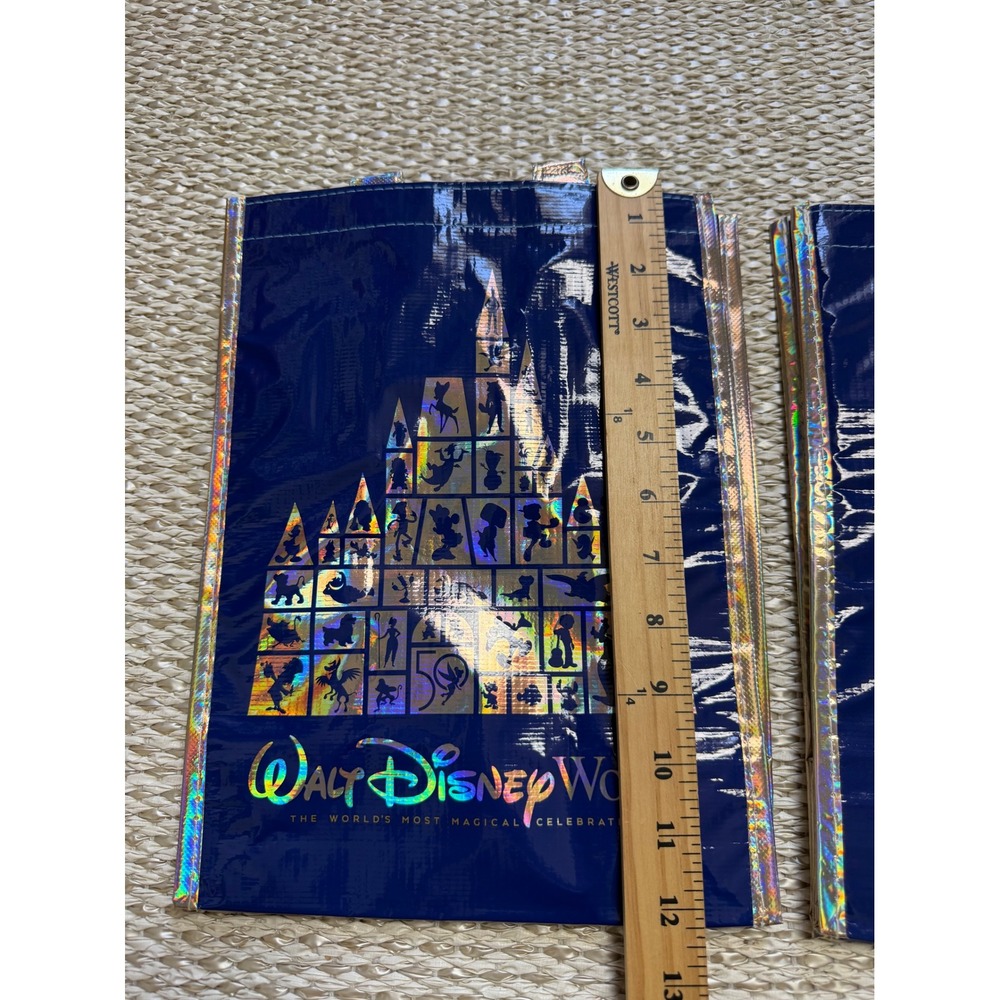Disney World 50th Anniversary Reusable Tote Bag Lot of 3 Tinker Bell Castle new - Picture 4 of 5